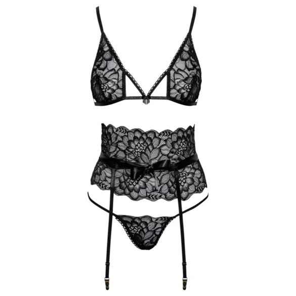 Baciabile - set reggiseno con cintura (nero) - L/XL