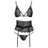 Baciabile - set reggiseno con cintura (nero) - L/XL