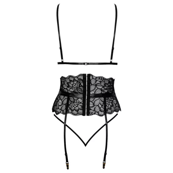 Baciabile - set reggiseno con cintura (nero) - L/XL