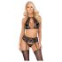Baciabili - set reggiseno in pizzo con laccio al collo (nero)