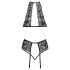 Baciabili - set reggiseno in pizzo con laccio al collo (nero)