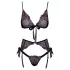 Set reggiseno ricamato rosa-lilla (nero)