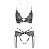 Abierta Fina - Set in pizzo aperto (nero) - XL