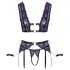Cottelli Bondage - Set intimo e manette (nero-viola)