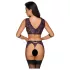 Cottelli Bondage - Set intimo e manette (nero-viola) - L