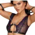 Cottelli Bondage - Set intimo e manette (nero-viola) - L