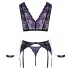 Cottelli Bondage - Set intimo e manette (nero-viola) - L