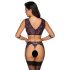 Cottelli Bondage - Set lingerie e manette (nero-viola) - XL