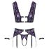 Cottelli Bondage - Set lingerie e manette (nero-viola) - XL