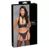 Cottelli Bondage - set reggiseno lucido con manette (nero)