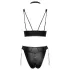 Cottelli Bondage - set reggiseno lucido con manette (nero)