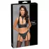 Cottelli Bondage - set reggiseno lucido con manette (nero) - M