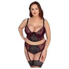   Cottelli Plus Size - set reggiseno e slip - rosso - taglie forti