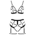 Cottelli - set body harness donna due pezzi - nero
