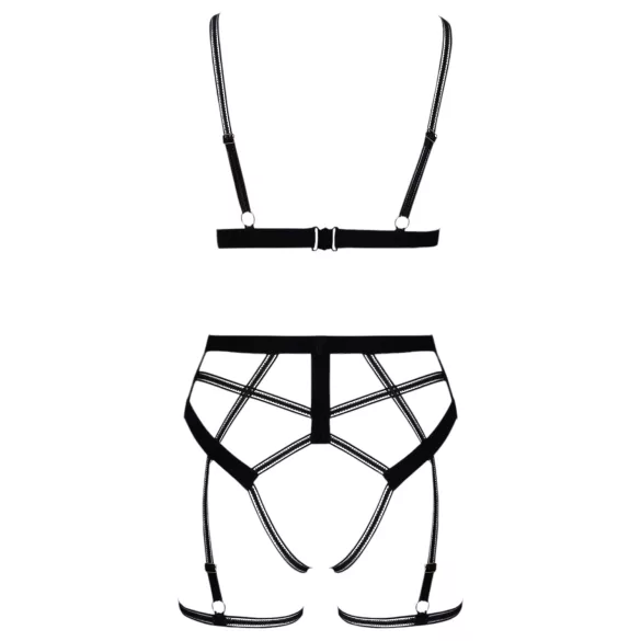 Cottelli - set body harness donna due pezzi - nero