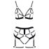 Cottelli - Set harnass corpo a due pezzi (nero) - XL