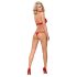 Set Reggiseno in Pizzo, Rosso - Obsessive 838-SET-3 - L/XL