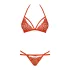 Obsessive - completo intimo con reggiseno in pizzo con cinturini - rosso - L/XL