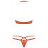 Set Reggiseno in Pizzo, Rosso - Obsessive 838-SET-3 - L/XL