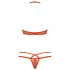 Obsessive - completo intimo con reggiseno in pizzo con cinturini - rosso - L/XL