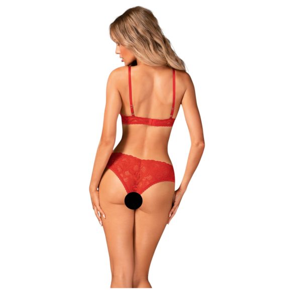 Obsessive Atenica - completo intimo incrociato (rosso) - M/L