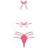 Obsessive - completo intimo con fiocco - rosso