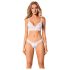 Obsessive - completo intimo pizzo - reggiseno e slip - bianco - M/L