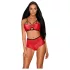 Obsessive Leatheria - completo reggiseno effetto pelle (rosso) - S/M