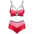 Obsessive Leatheria - completo reggiseno effetto pelle (rosso) - S/M