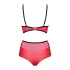 Obsessive Leatheria - completo reggiseno effetto pelle (rosso) - S/M
