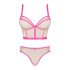 Obsessive Nudelia - set reggiseno (naturale-rosa) - S/M