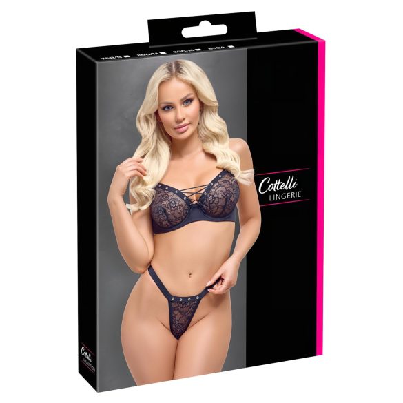 Cottelli Party - set reggiseno con lacci - nero - 80C/M