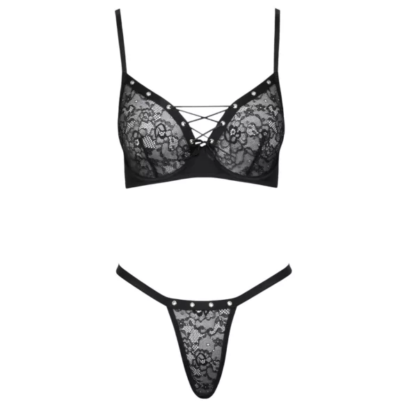 Cottelli Party - set reggiseno con lacci - nero - 85C/L
