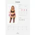 Obsessive Chemeris - set reggiseno con reggicalze (nero) - XL/XXL