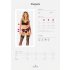 Obsessive Chemeris - set reggiseno con giarrettiera (nero)