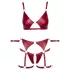 Cottelli Bondage - Set bras lucido e manette (rosso)