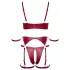 Cottelli Bondage - Set bras lucido e manette (rosso)