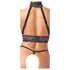 Abierta Fina - completo intimo aperto con catene - nero