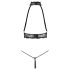 Abierta Fina - Set lingerie nero con catene, audace ed elegante