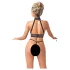 Abierta Fina - completo intimo aperto con catene - nero - M