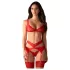 Obsessive Cupid Desir - completo intimo in pizzo - rosso