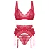 Obsessive Cupid Desir - completo intimo in pizzo - rosso