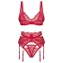 Obsessive Cupid Desir - completo intimo in pizzo - rosso