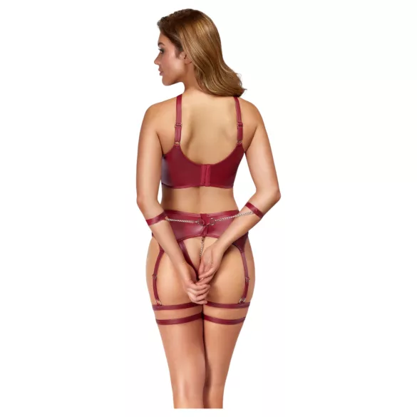Cottelli Bondage - set reggiseno incrociato - rosso - M