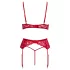 Cottelli - completo intimo natalizio in pizzo - rosso