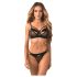 Obsessive - set lingerie con reggiseno a cinghie - nero