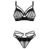 Obsessive - set lingerie con reggiseno a cinghie - nero