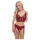 Cottelli - completo a due pezzi in pizzo con reggicalze (rosso) - L