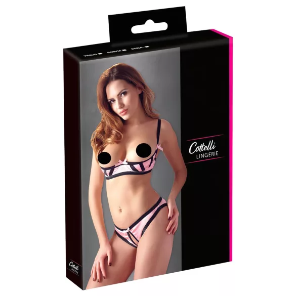 Cottelli - reggiseno a strisce con set lingerie