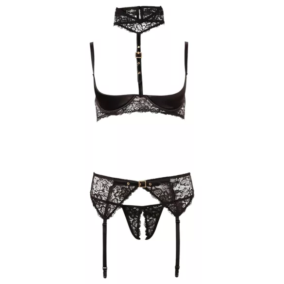 Abierta Fina - Set intimo donna sexy in pizzo - trio lingerie - 85B/L